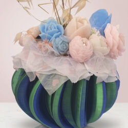 X10 Bouquet in Vaso 3D "Ingranaggio"