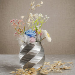 X14 Bouquet in Vaso 3D "Sfaccettato"